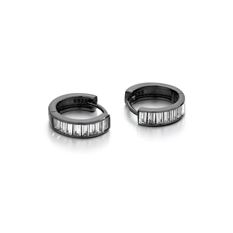 ENFANTIN 925 Sterling Silver Zircon Earrings Unisex-9