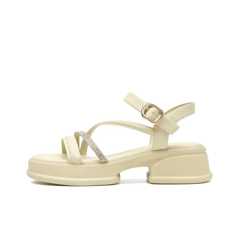 Spider King One Strap Sandals Women's Yellow-0