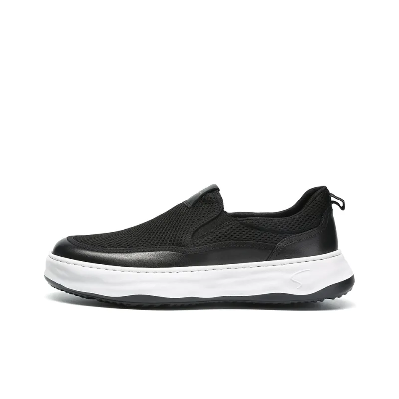 Satchi Wear resistant Lightweight Breathable And Non slip. Low Top Skateboard Shoes Men's Black 4CM-0