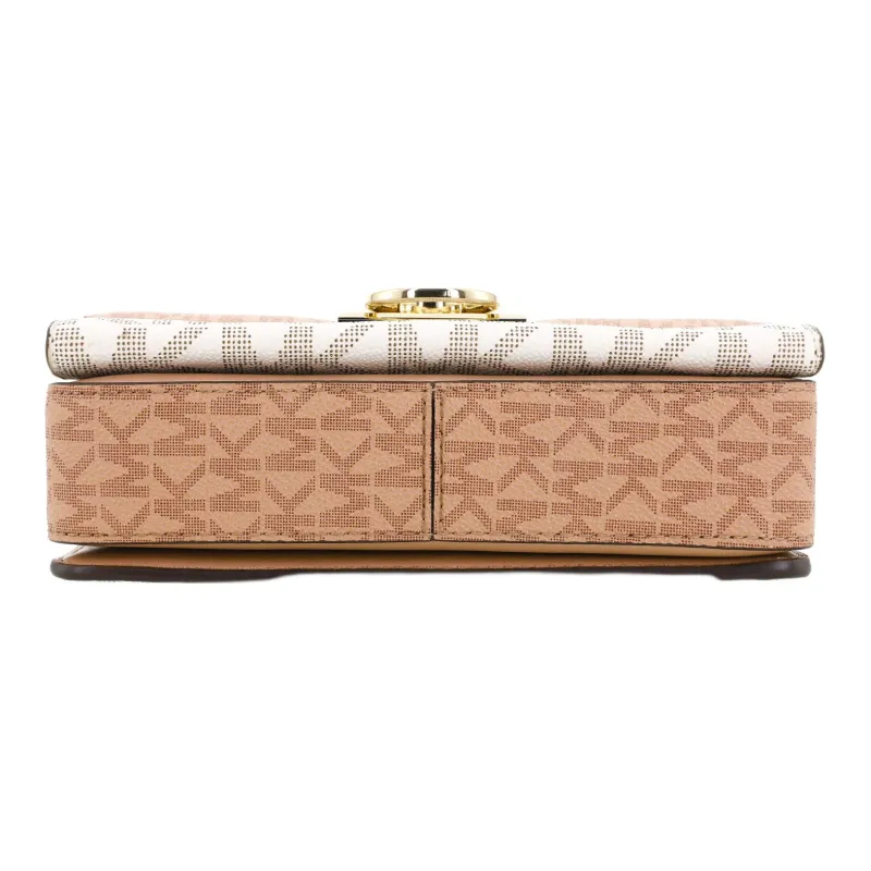 MICHAEL KORS Hendri Artificial Leather Crossbody Bags Women's Ballet Pink/Vanilla White-3