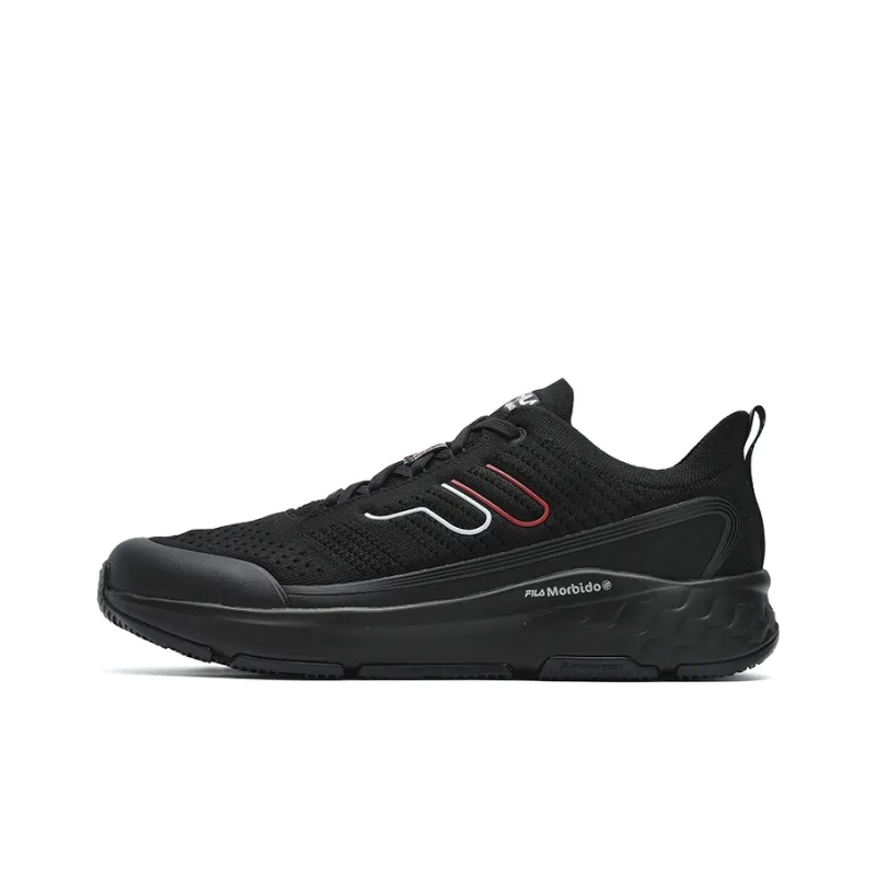 FILA MIND 7 Cushioned Slip-Resistant Low-Top Casual Running Shoes Men's Black-0