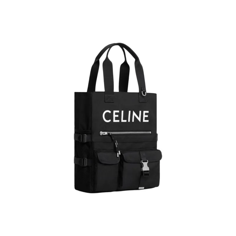 CELINE Nylon One Shoulder Handbag Men's Black-1