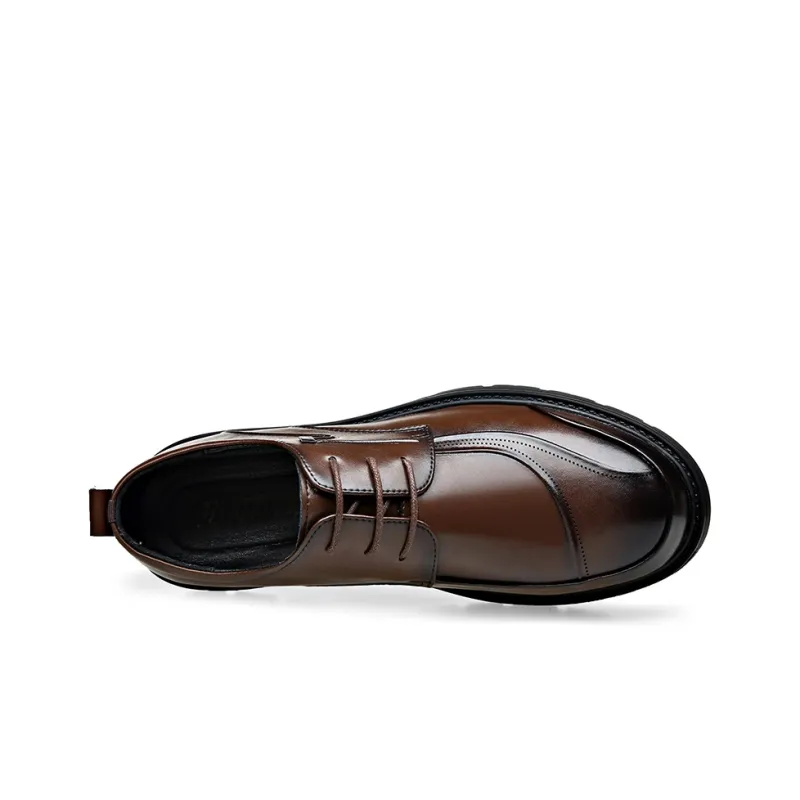 XIAOTOULANG Dress Shoes Men Low Top Black/Brown-10
