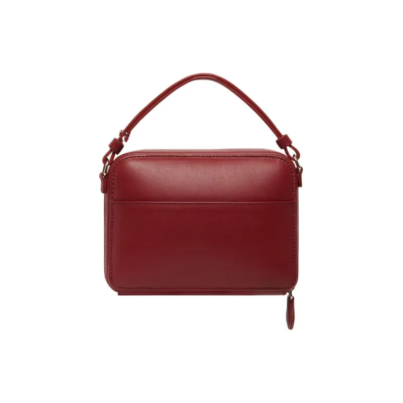 COURREGES Calfskin Shoulder Bag Crossbody Bag Handbag Women's Deep Cherry-2