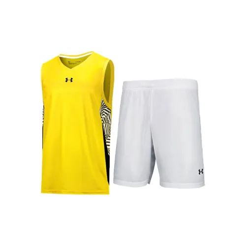 Under Armour Basketball Suits Men Yellow+White