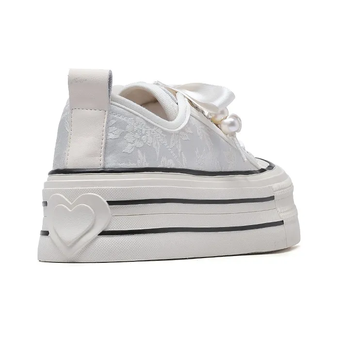 KEJIANNI Anti-Slip And Wear-Resistant Lightweight Height Increasing Low-Top Canvas Shoes Women's-3
