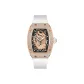 Rose Case Rose Dial White Rubber Strap