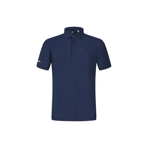 FILA GOLF Series Polo Shirts Men Tide Blue