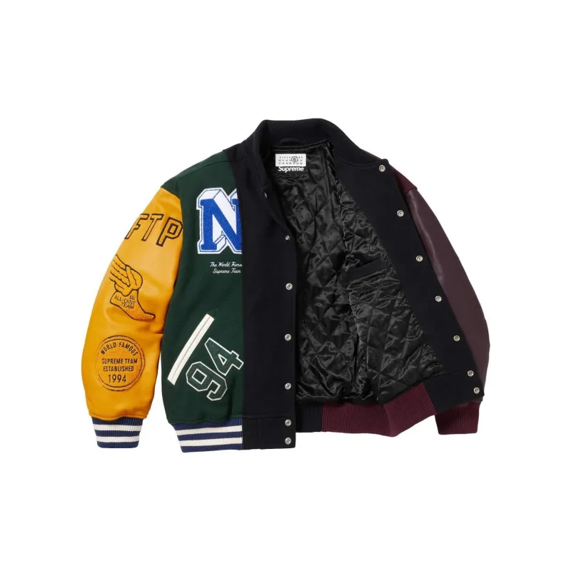 Supreme MM6 Maison Margiela Split Varsity Jacket-2