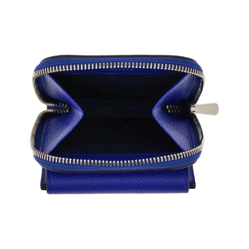 FERRAGAMO GANCINI Stamped Calfskin One Shoulder Crossbody Cell Phone Pouch Women's Blue-2