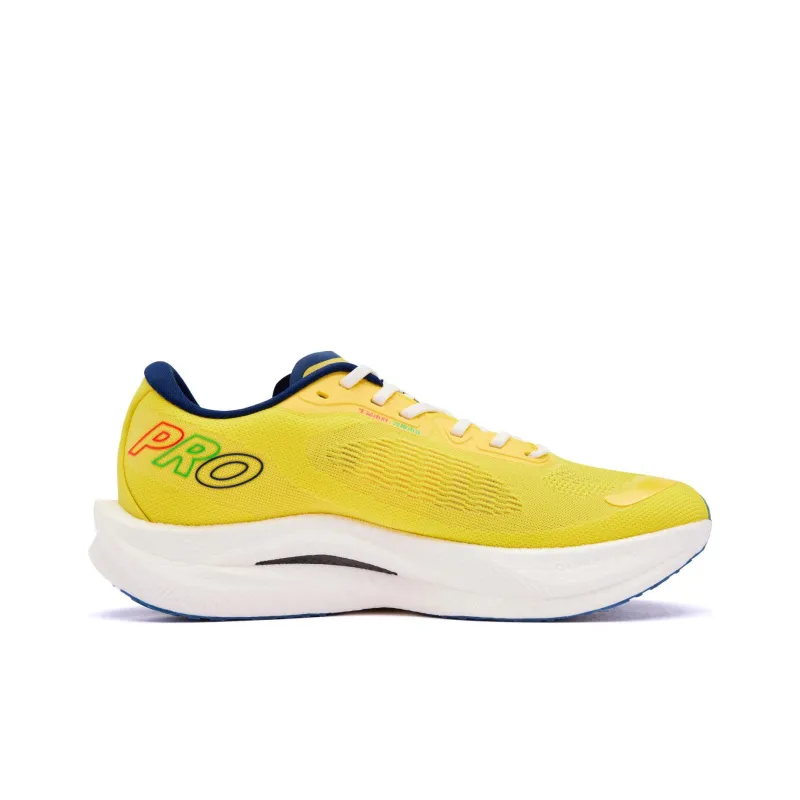 QIAODAN Strong Winds 2.0 PRO Running Shoes Men Low Top Sunlight Yellow/Midnight Blue-1