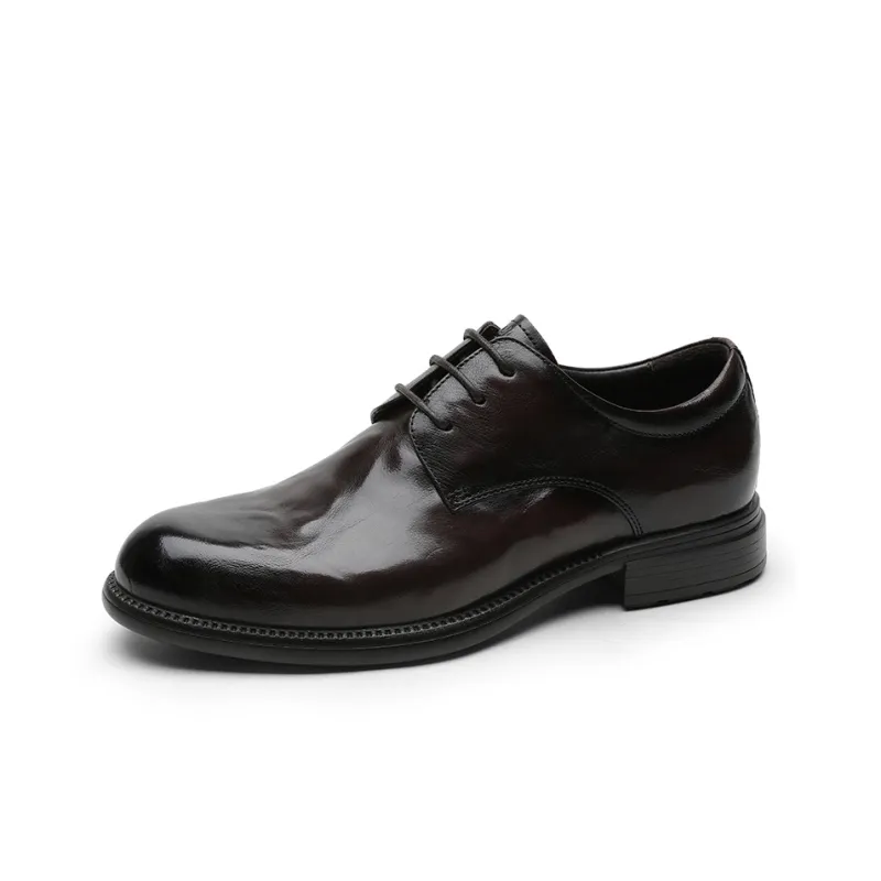 GOLDLION Dress Shoes Men Low Top Black/Brown-5
