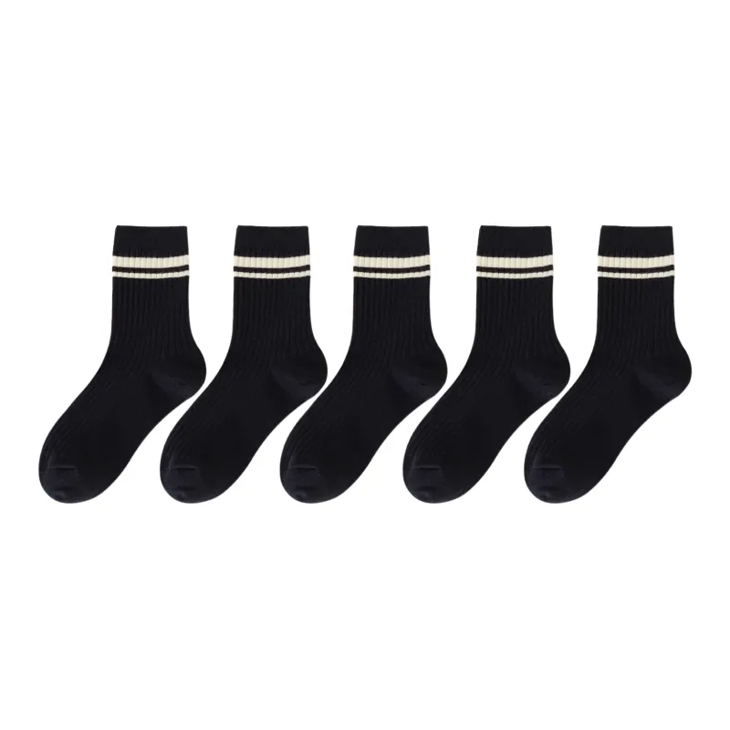 XXLLG Mid Calf Socks Women's 5 Pack-10