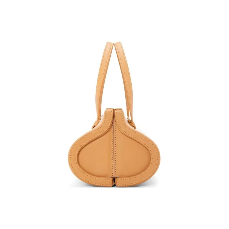 LOEWE Silk Calfskin Shoulder Bag, Crossbody Bag, Handbag Small Size Women's Warm Desert-4