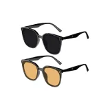 [Black+Tea Brown]Couple Set (1 Pair)