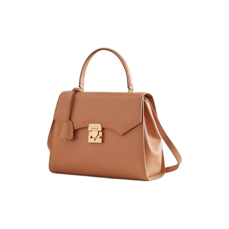 MARK CROSS Calfskin Shoulder Bag Crossbody Bag Handbag Women's Light Brown-1