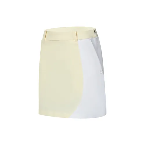 FILA GOLF Series Casual Short Skirts Women's Pear Blossom Yellow