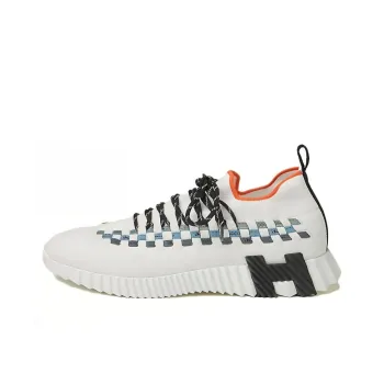 HERMES Fle Low-Top Casual Shoes Men's White