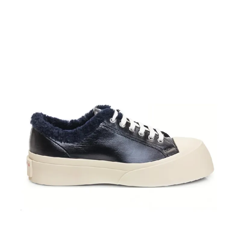 MARNI Pablo Lace-Up Sneaker 'Black Fur'-1