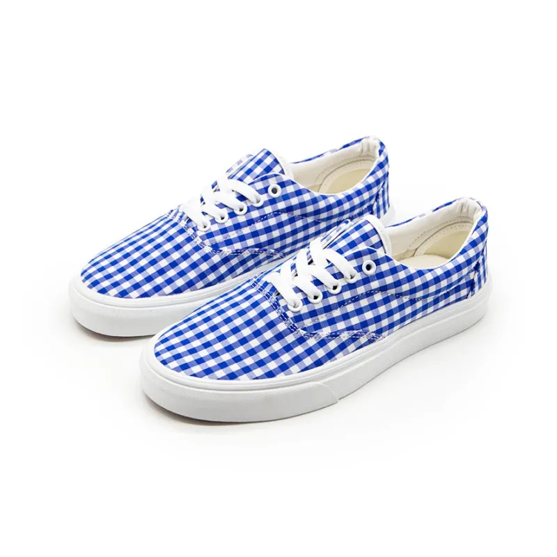 SUPSTORM Preppy Shoes Wear resistant Lightweight Breathable And Non slip. Low Top Skateboard Shoes Unisex Blue White-1
