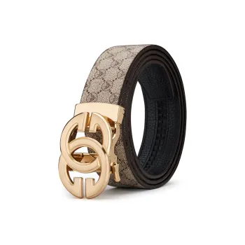 WilliamPOLO PVC Leather Belts Men's 3.5cm Width