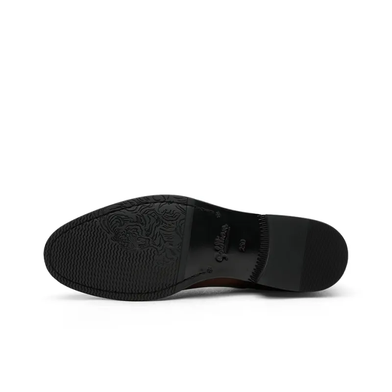 GOLDLION Dress Shoes Men Low Top Black, Gray, Brown-7