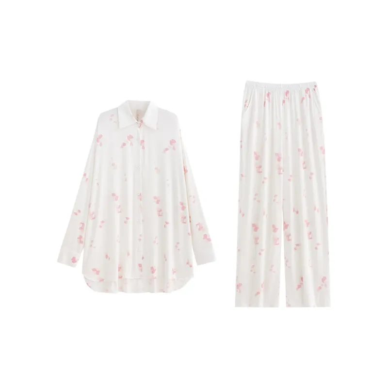 Yue Nei Pajama Set Women's Cream White-0