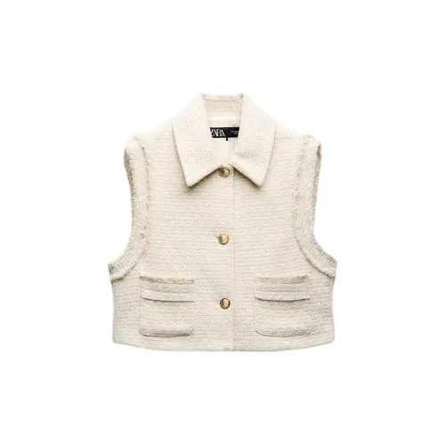 ZARA Vests Women's White