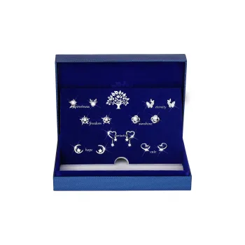 Silver Trim S925 Silver Stud Earrings Women's