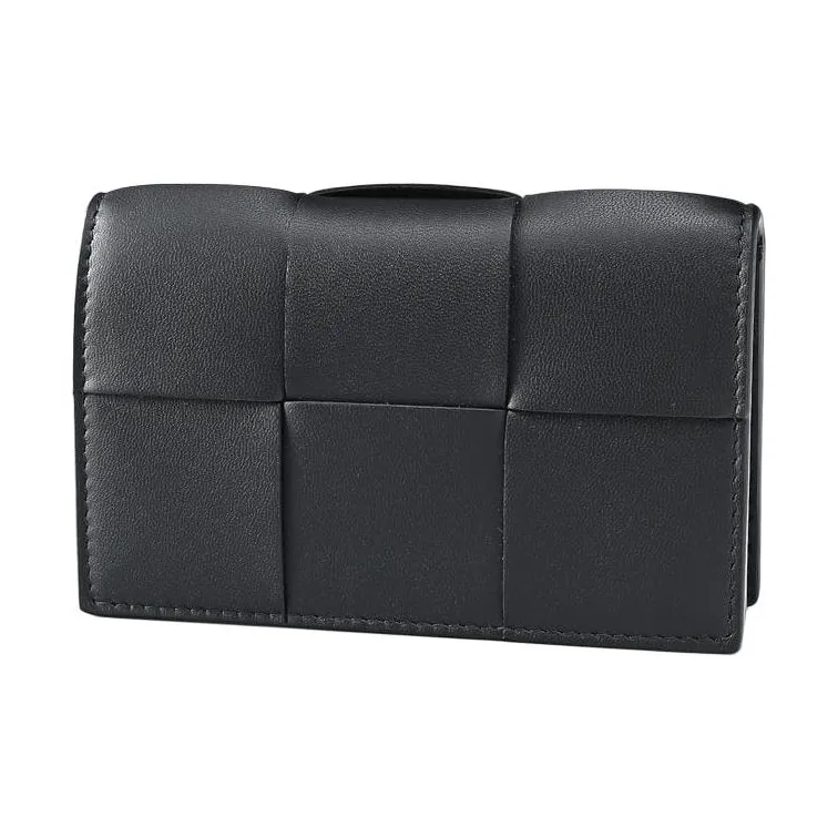 Bottega Veneta Sheepskin Card Holder Women's Black-0