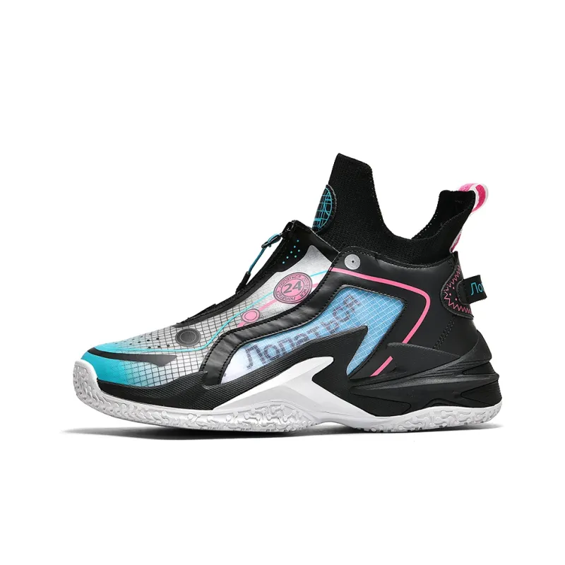 TOMAY Anti Slip And Wear Resistant Rebound Mid Top Basketball Shoes Men's-0