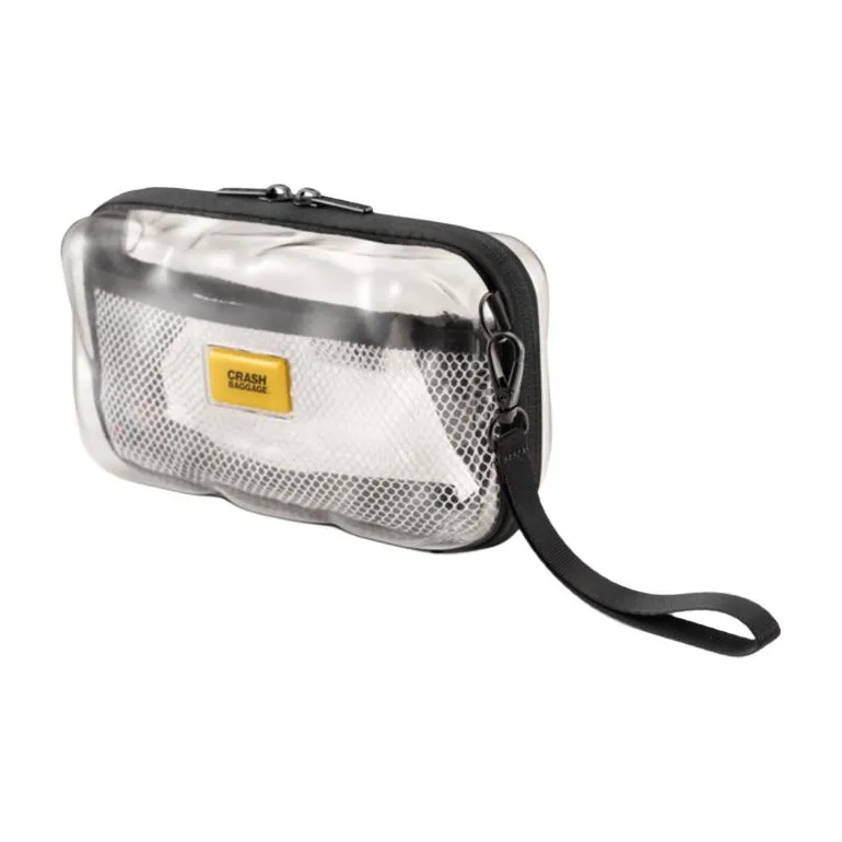 CrashBaggage PC Small Square Bag Camera Bag Shoulder Bag Crossbody Bag Small Size Unisex Transparent-3