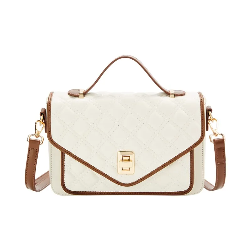 JANE KLAIN Synthetic Leather Handbag, Shoulder Bag, Crossbody Bag Women's White/Black-0