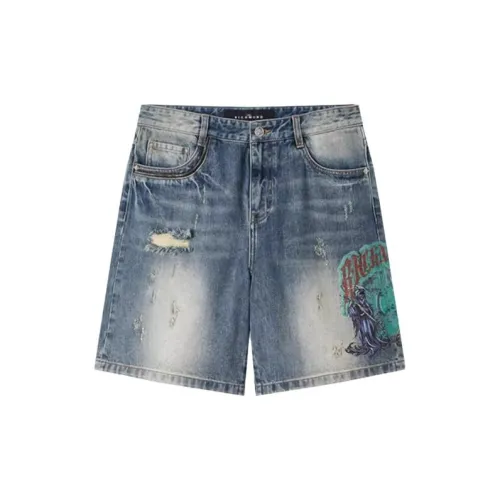 JOHN RICHMOND Denim Shorts Men Dark Denim Blue