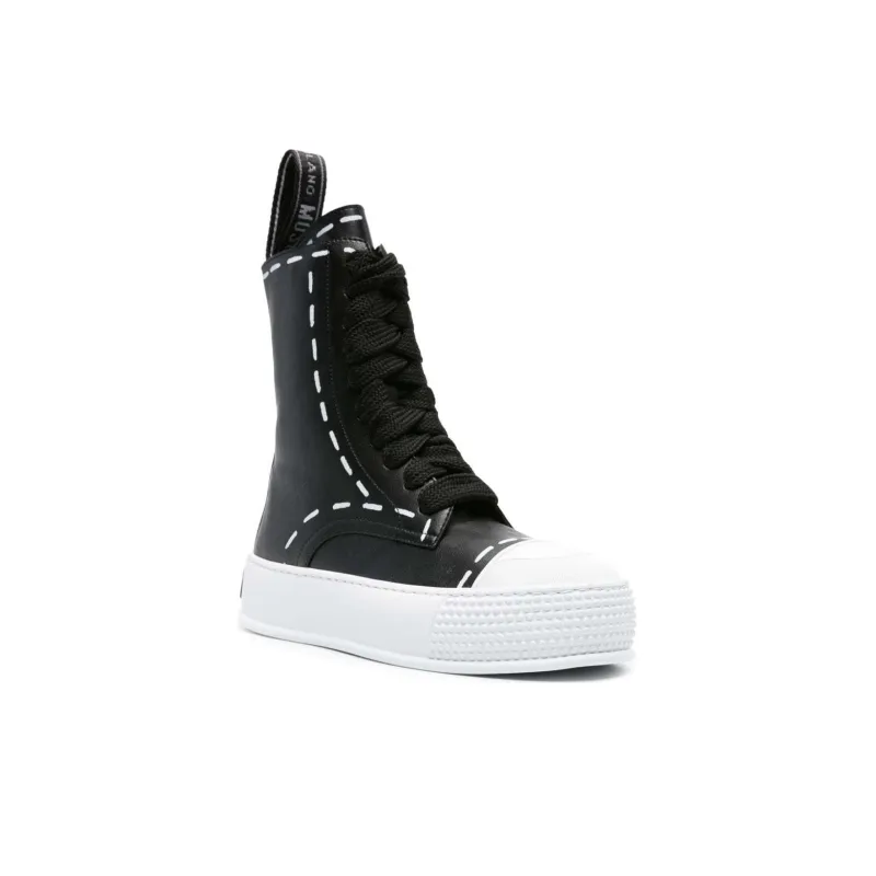 MOSCHINO Stitching-print High-top Sneakers-2