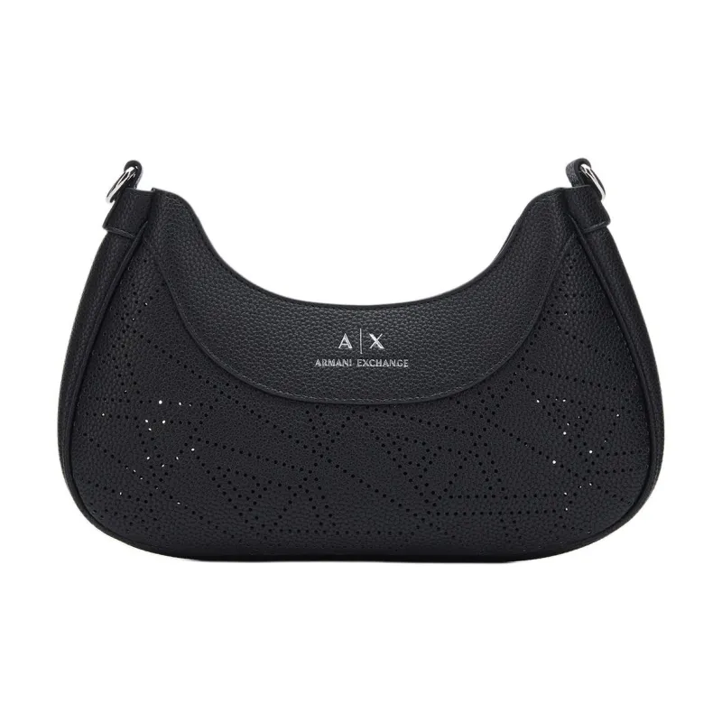 ARMANI EXCHANGEAE Pu Synthetic Leather Dumpling Bag, Crossbody Bag, Shoulder Bag Women's Black-0