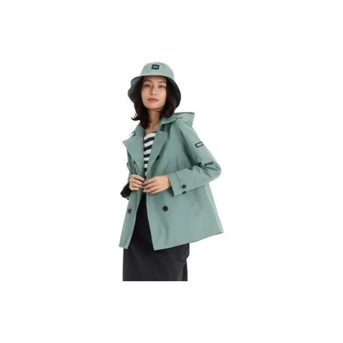 AIGLE Trench Coats Women's Stone Blue