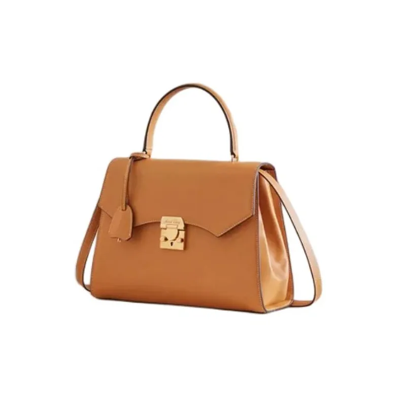 MARK CROSS Calfskin Handbag Women's Camel-1