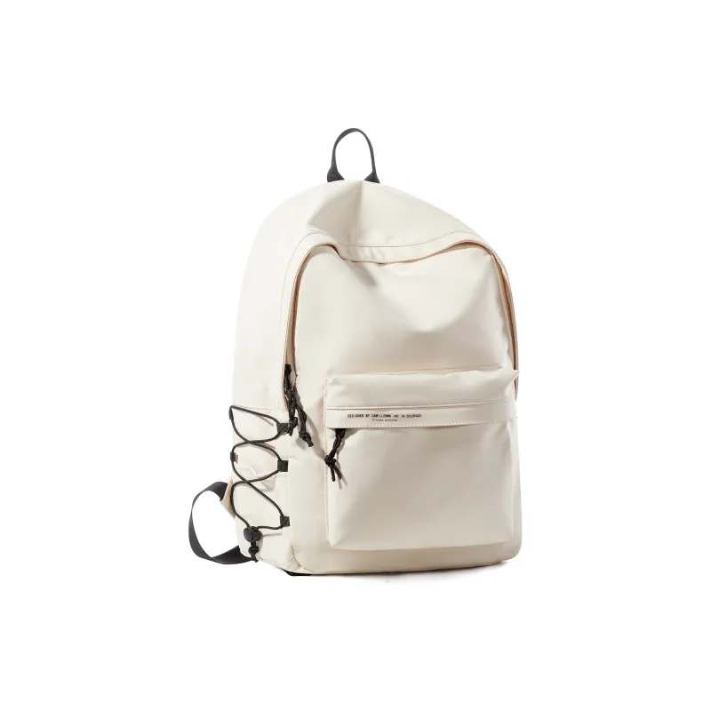 RIOREX Nylon Fabric Backpack Large Size Unisex Black/White-2