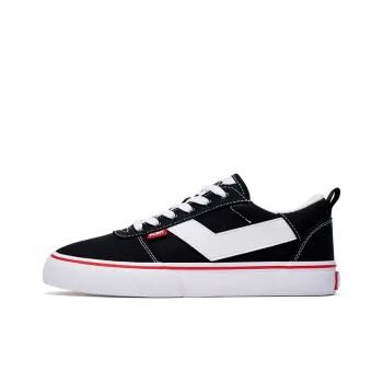 PONY SKATE Anti-Slip Wear-Resistant Low-Top Skateboard Shoes Unisex Black White