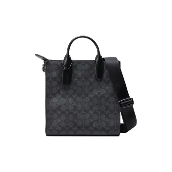 COACH Gotham Artificial Leather Tote Bag Shopping Bag Handbag Shoulder Bag Crossbody Bag Medium Size Men's Black