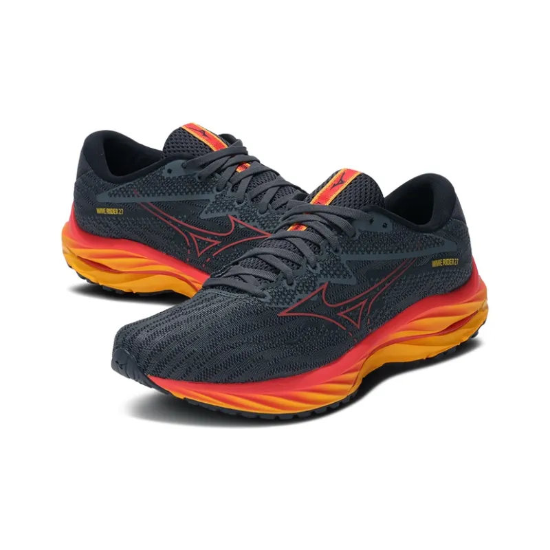 Mizuno Wave Rider 27 'Turbulence Cayenne Citrus'-2