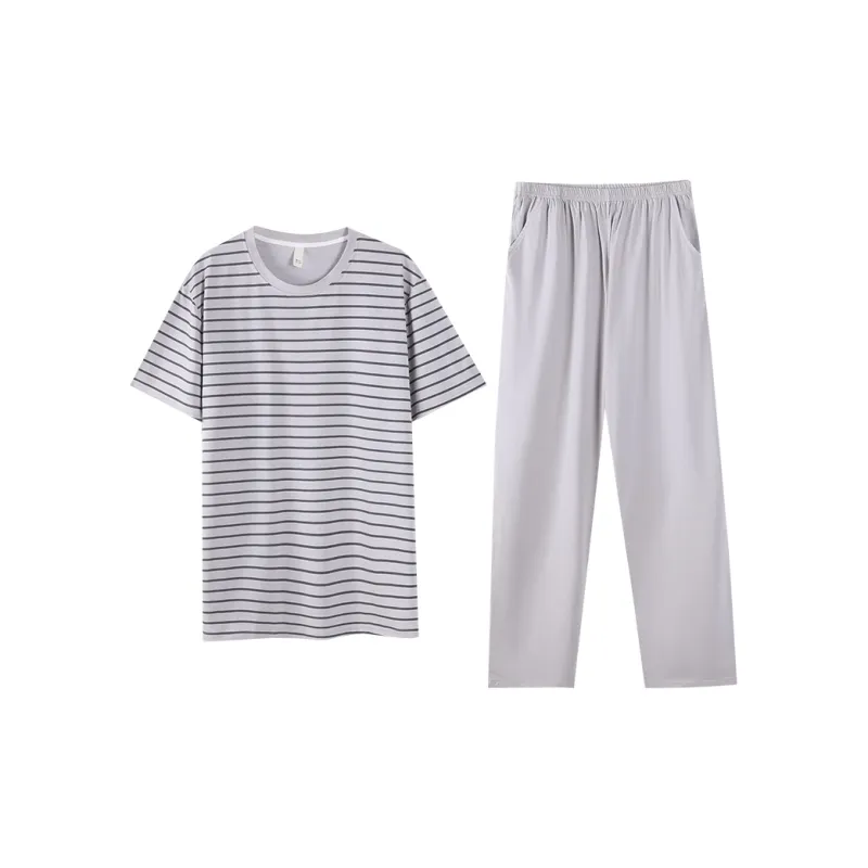 CHUDUAN Ice Silk Pajama Set Men's-9