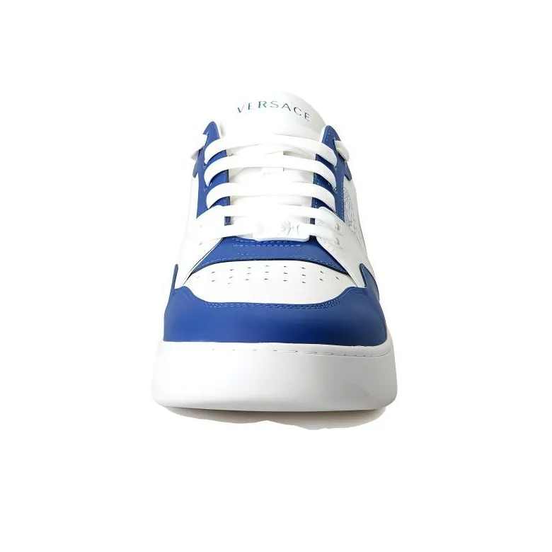 FANSIZHE Low Top Skateboard Shoes Men's White Blue-3