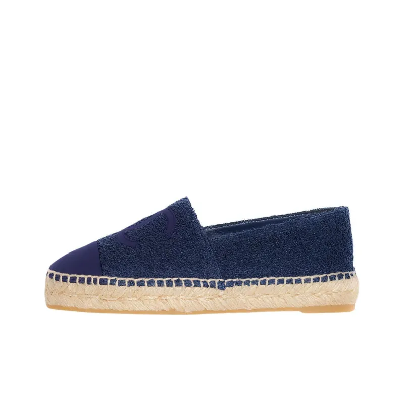 CHANEL Casual Single Shoes Women's Marine Blue-0