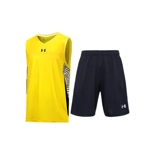 Under Armour Basketball Suits Men Yellow+Black