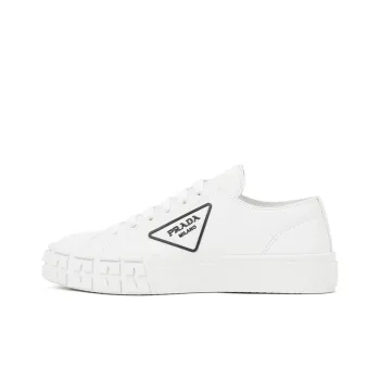 PRADA Downtown Brushed Leather Sneakers 'White' Women's