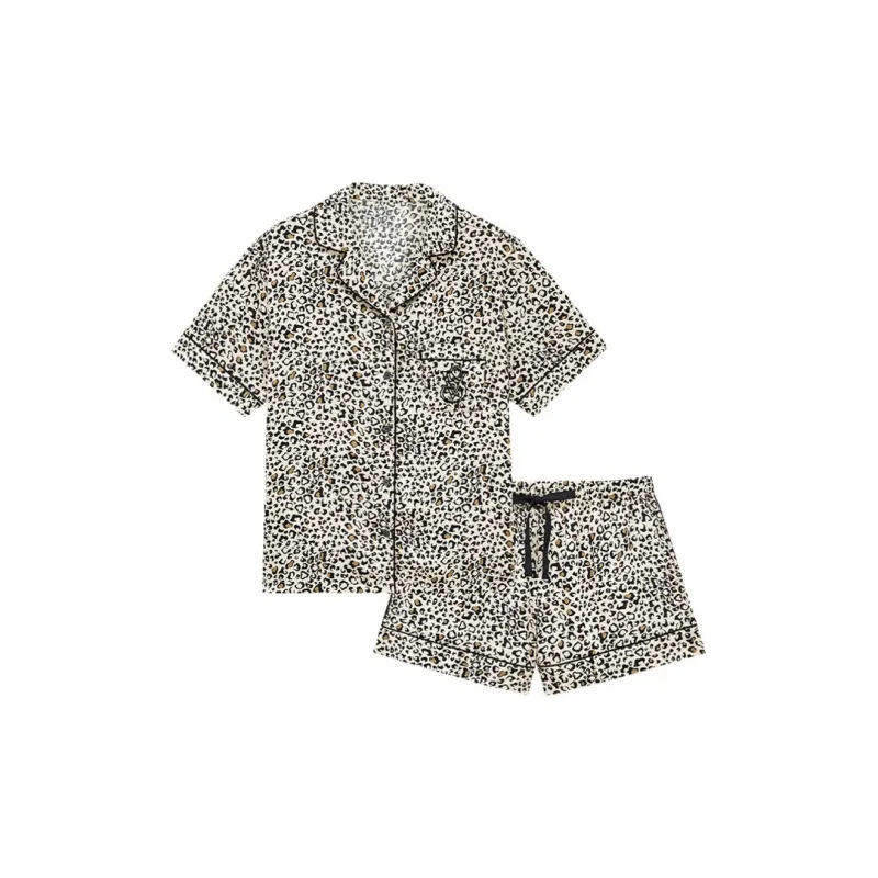 Victoria's Secret More Than Just The Comfort Series Pajama Set Women's Leopard Print-0