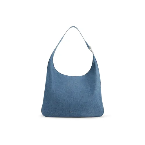 CHARLES&KEITH Fabric Combo Bag Shoulder Bag Women's Dark Denim Blue