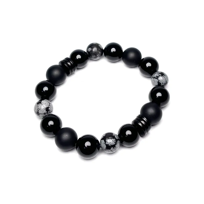 MOUNTAINS AND MANS Agate Auspicious Fortune Beaded Bracelet Unisex-7